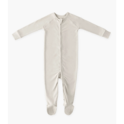 Pehr Fitted Organic Cotton One-Piece Footie Pajamas - Natural, 3-6 months