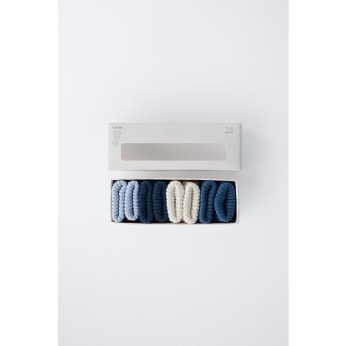 FOUR-PACK OF SOCKS IN VARIOUS COLORS - Mid-blue | ZARA United States