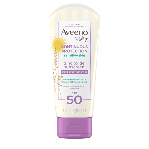 Baby Continuous Protection®&nbsp;Sensitive Skin Lotion Zinc Oxide Sunscreen with Broad Spectrum SPF 50