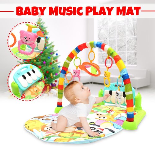 3 In 1 babyeducationaltoy 20 Melodies Musical Piano Activity Soft Fitness Four Kinds Of Play Night Light Baby Lullaby Kid Playmat Sleeping Cotton Mat Christmas Gift 59x75x44cm