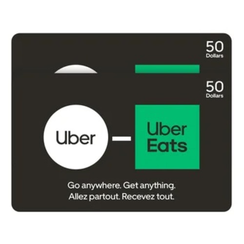 Uber 2 x $50 E-Gift Cards