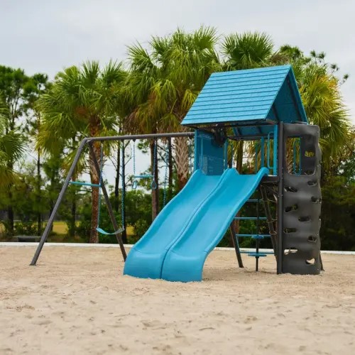Lifetime Lookout Double Slide Swing Set - Do It Yourself | Costco