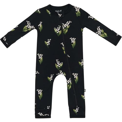 KYTE BABY Unisex Rayon Made From Bamboo Zippered Rompers 0-24 Months