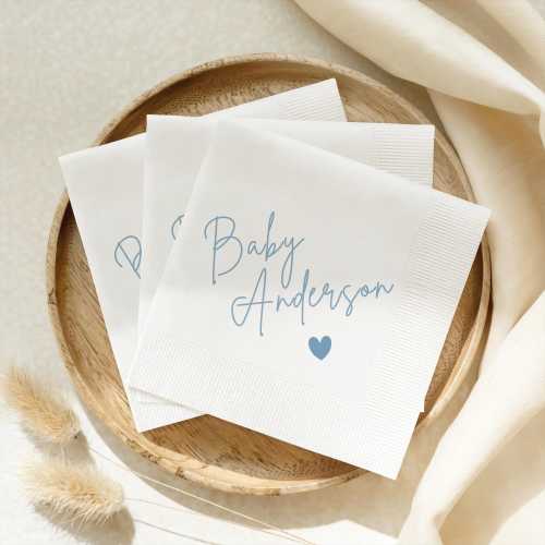 Personalized baby shower name napkins custom baby shower theme