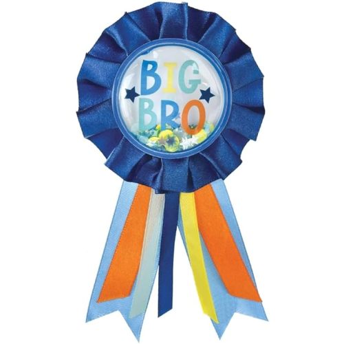 Assorted Color Award Ribbon, 5.5" x 3.15" - Perfect for Baby Showers & Birth Announcements, 1 Piece, Big Bro