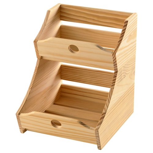 CHOKLADHAJ Food storage box, set of 2 - wood