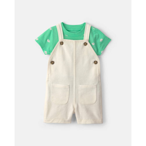 Baby 2-Piece Fish Short-Sleeve Overall Set - Green/Ivory | Carter’s Oshkosh Canada