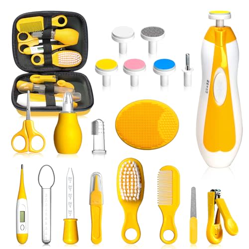 Baby Healthcare and Grooming Kit, Portable Baby Safety Care Set, Baby Essentials kit for Newborn(Yellow 20 in 1)