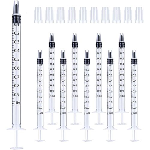 30Pcs 1ml Syringes with Cap Oral Dispenser Syringe, 1cc Plastic Small Syringes for Colostrum Collect Feeding Pets,No Needle Individually Sterile Warpped