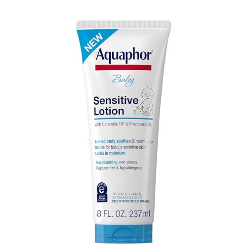 Aquaphor Baby Sensitive Lotion, Gentle Moisturizer, 8 FL OZ