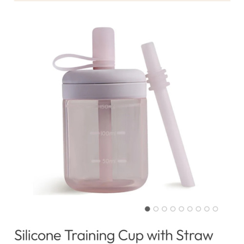 Silicone Training Cup with Straw