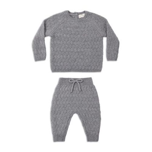 Unisex Heathered Slate Top & Pants Set - Baby