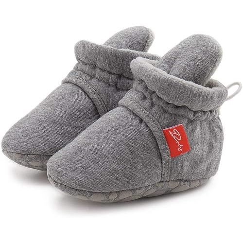 Meckior Newborn Infant Baby Girls Boys Warm Fleece Winter Booties First Walkers Slippers Shoes