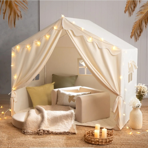 Tiny Land® Kids Tent – Large Cozy Tent with Star Lights