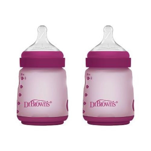 Dr. Brown's Silicone Baby Bottles - Pink - 5 fl oz/2pk