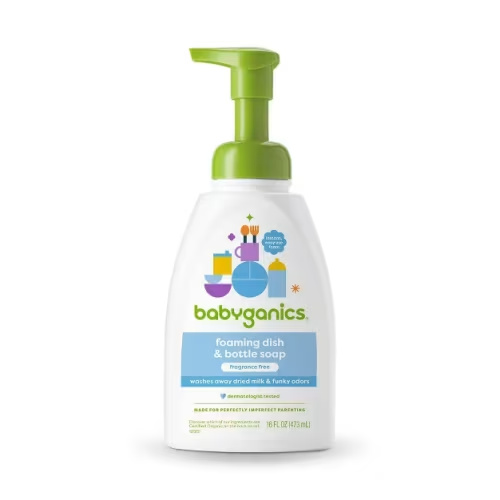 Babyganics Foaming Dish & Bottle Soap, Fragrance Free- 16fl oz