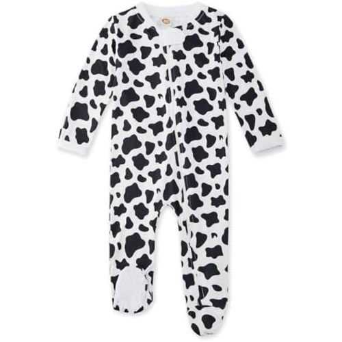 Baby Girls Boys Footed Pajamas One-Piece Sleeper Snug Fit Sleep and Play Zip Front Footie Romper 0-12 Month