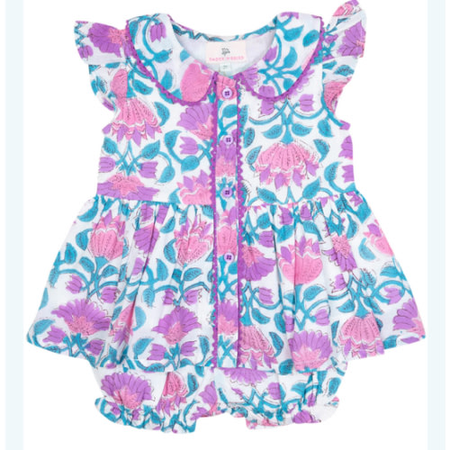 Purple and Pink Kitty Bloomer Set – Smockingbird