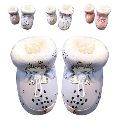 Warm Fur Baby Boots, 2024 New Warm Cozy Fleece Baby Booties, Winter Snow Anti-Slip Soft Sole Warm Sock Shoes