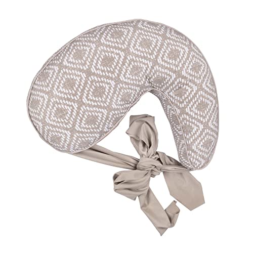 Boppy Anywhere Travel Nursing Pillow, Latte Rattan, Plus Sized to Petite with Stretch Belt, Portable Nursing Pillow, Breastfeeding and Bottle-Feeding Support, Machine Washable