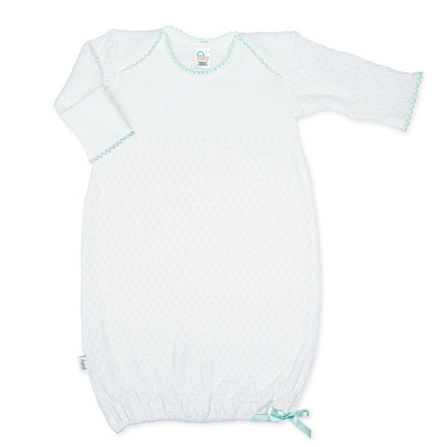 Paty Knit Overlap Shoulder Gown