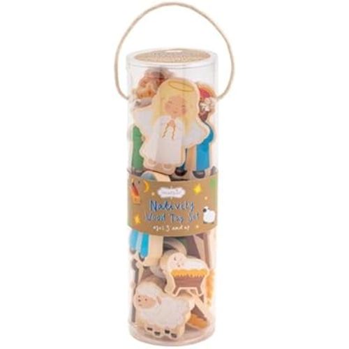 Mud Pie Kids Christmas Nativity Wood Toy Set