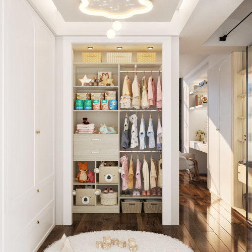 Latitude Run® 5FT Closet System with Wooden Drawer & Cube Storage | Wayfair