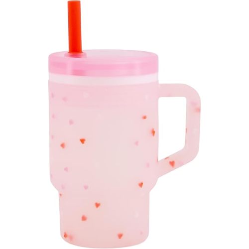 Infantino My 1st Tumbler 9 Oz Silicone Sippy Cup, Heart Speckles