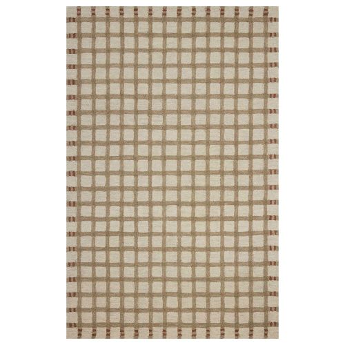 Magnolia Home Waylon Natural and Rust 5' x 7'6" Area Rug