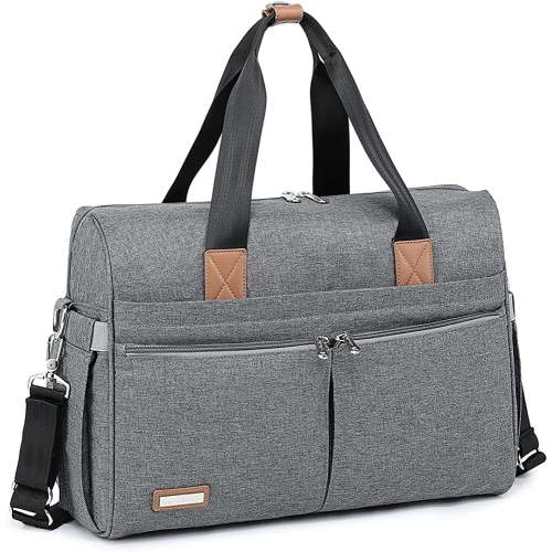 RUVALINO Diaper Bag Tote, Hospital Bag Large Travel Weekender Diaper Changing Messenger for Mom and Dad - Perfect for Back to School Supplies