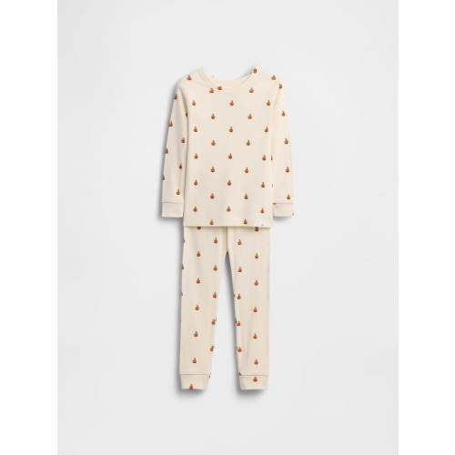 Kids & Baby Organic Brushed Cotton Pumpkin Bear PJ Set