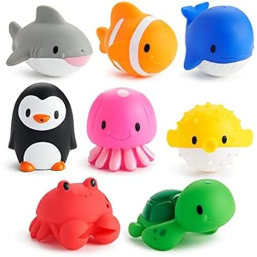 Munchkin Ocean Sea Animal Squirt Bath Toys, 9+ Months, 8 Pack