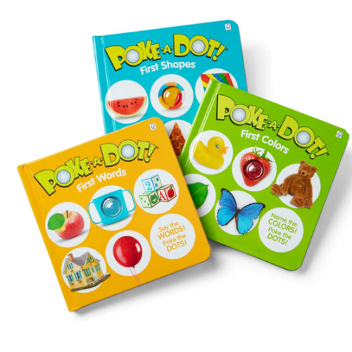Melissa & Doug Poke-a-Dot! 3Pk First Words, Shapes & Colors, Interactive Children's Board Books with Buttons to Pop, Educational Sensory Toy for Toddlers & Preschoolers Ages 1+