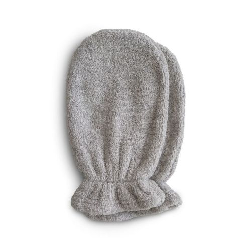 Organic Cotton Bath Mitt Gray One Size