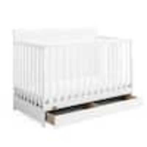 Graco Asheville White 4-in-1 Convertible Crib with Drawer 04586-711