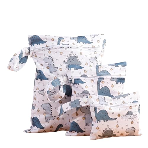3-Piece Waterproof Wet Dry Bag Set with Zipper - Durable Travel Organizer for Swimming, Diapers, Baby, Gym & Beach Accessories