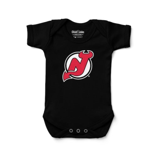 New Jersey Devils Chad & Jake Newborn & Infant Primary Logo Bodysuit - Black