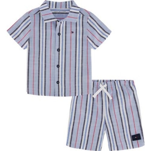 Tommy Hilfiger Cabana Stripe Button-Up Shirt & Shorts Set | Nordstromrack