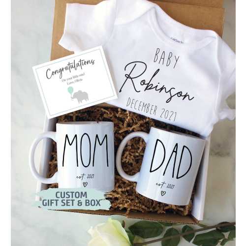 Expecting Parents Gift Box | New Parents Gift Set, Baby Announcement, New Mom Mug, New Dad Gift, Pregnancy Reveal, Baby Shower Gift Box