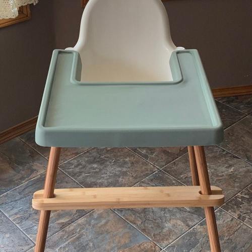 BUNDLE Bamboo Footrest + Leg Wraps Bamboo + Full Cover Placemat Set for IKEA High Chair, Antilop Highchair Footrest, Placemat and Leg Wraps
