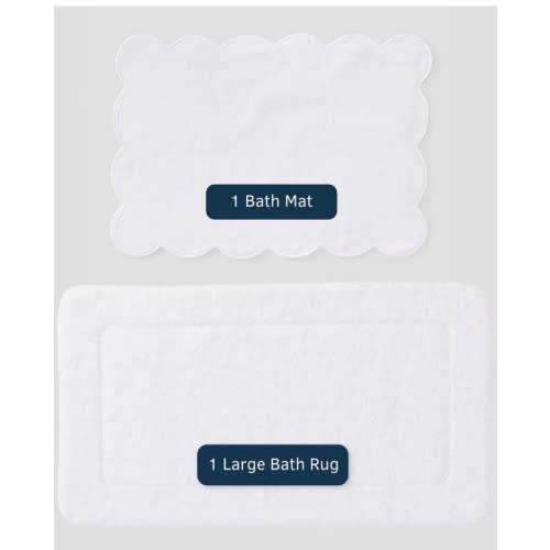 Scallop Bath Mat Bundle