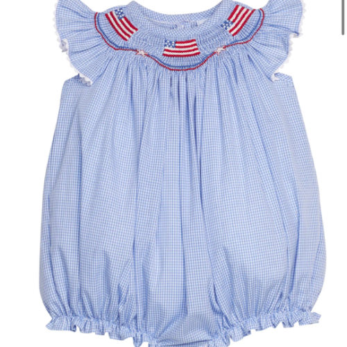 Smocked Bishop Bubble - Flags – Posh Tots Children's Boutique