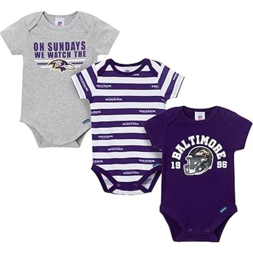 Gerber NFL Baby Boys Nfl 3-pack Onesie Bodysuit