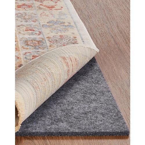 Veken Non Slip Cushioned Rug Pad Gripper 8 x 10 Ft, Felt and Silicone Backing, 1/4" Thick Carpet Liner for Hardwood Floors and Finishes, Under Area Rugs Anti Skid Mat, Keep Rugs Safe and in Place