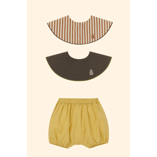 [Set] Bloomers & Piped Edge Bib 2P