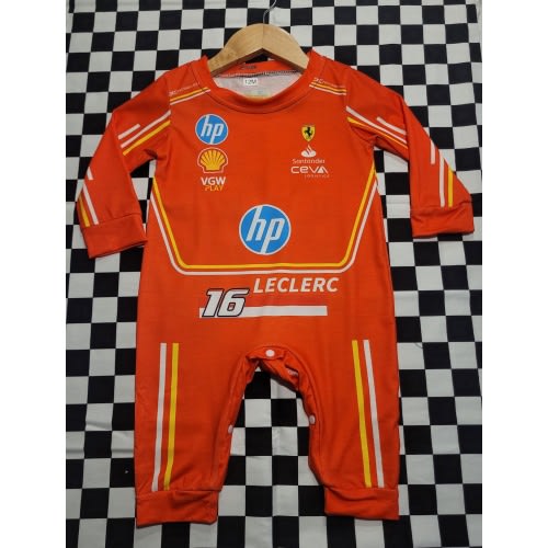 Ferrari F1 Baby Racing overalls. Number 16. Size 12 months