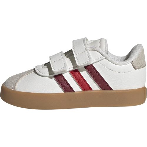 adidas Unisex-Baby VL Court 3.0, White/Collegiate Burgundy/Wonder Alumina, 5