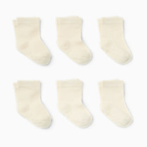 Small Story 6-Pack Crew Socks - White, 3-12 M