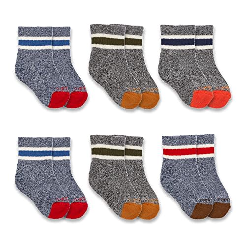 Carhartt Kid's SC0146T Boy's Midweight Camp Crew Sock 6-Pack