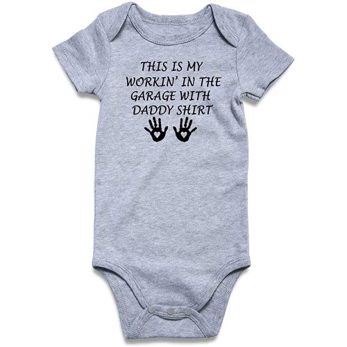 Funnycokid Baby Boys Girls Bodysuit Funny Newborn Romper Short Sleeve Infant Neutral Outfits 0-12 Months